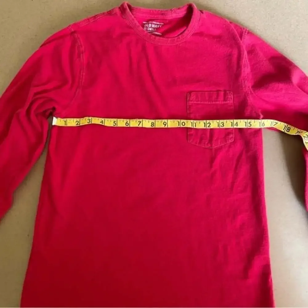 Old Navy Red Long Sleeve Shirt with Pocket